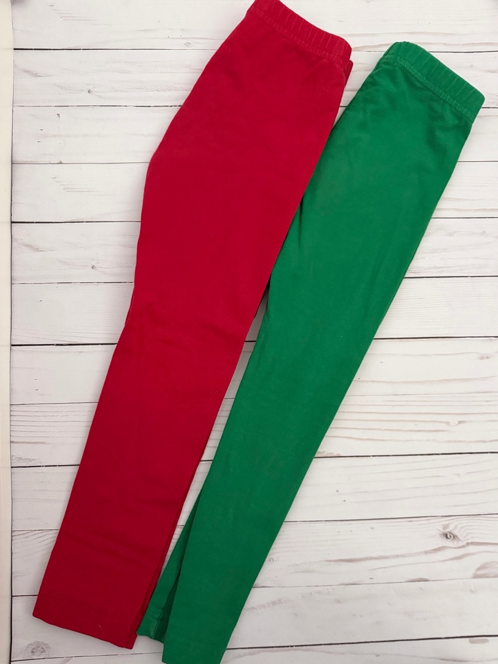 Hanna Andersson Red & Green Girls' Stretch Leggings